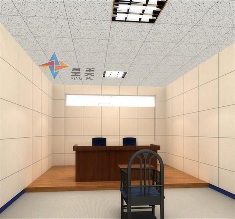 談話(huà)室防撞軟包 留置室阻燃軟包 審訊室防火棉